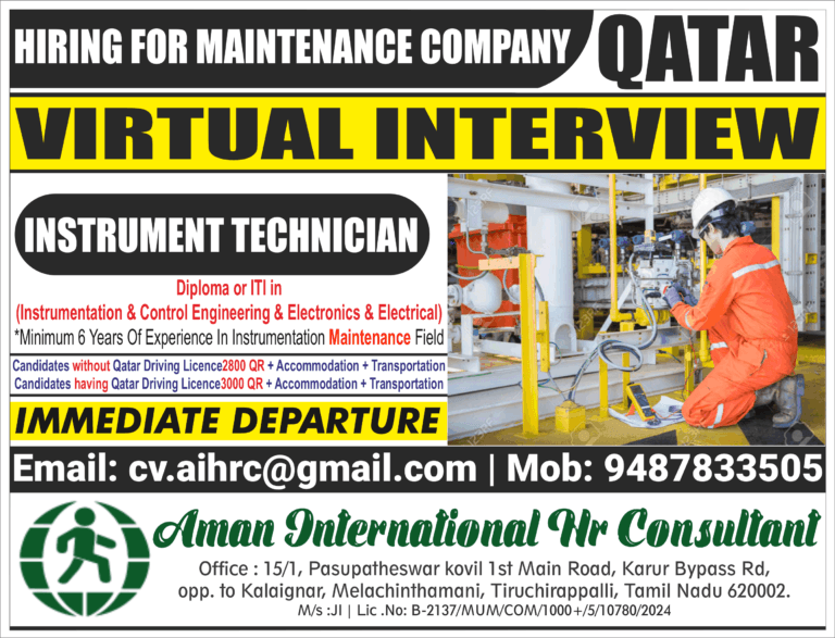 HIRING FOR QATAR | VIRTUAL INTERVIEW