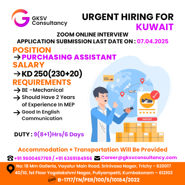 Urgent Hiring for Kuwait