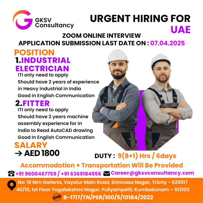 Urgent Hiring for UAE