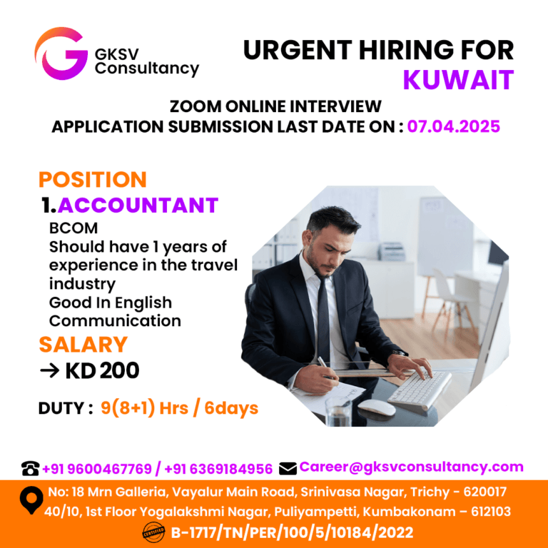 Urgent Hiring for Kuwait