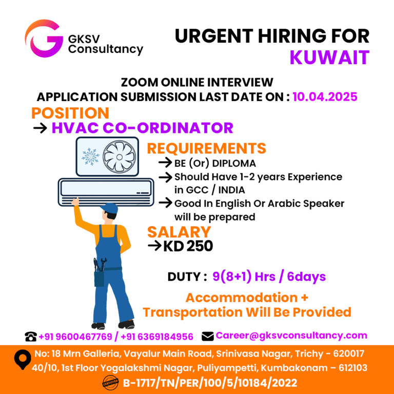 Urgent Hiring for Kuwait