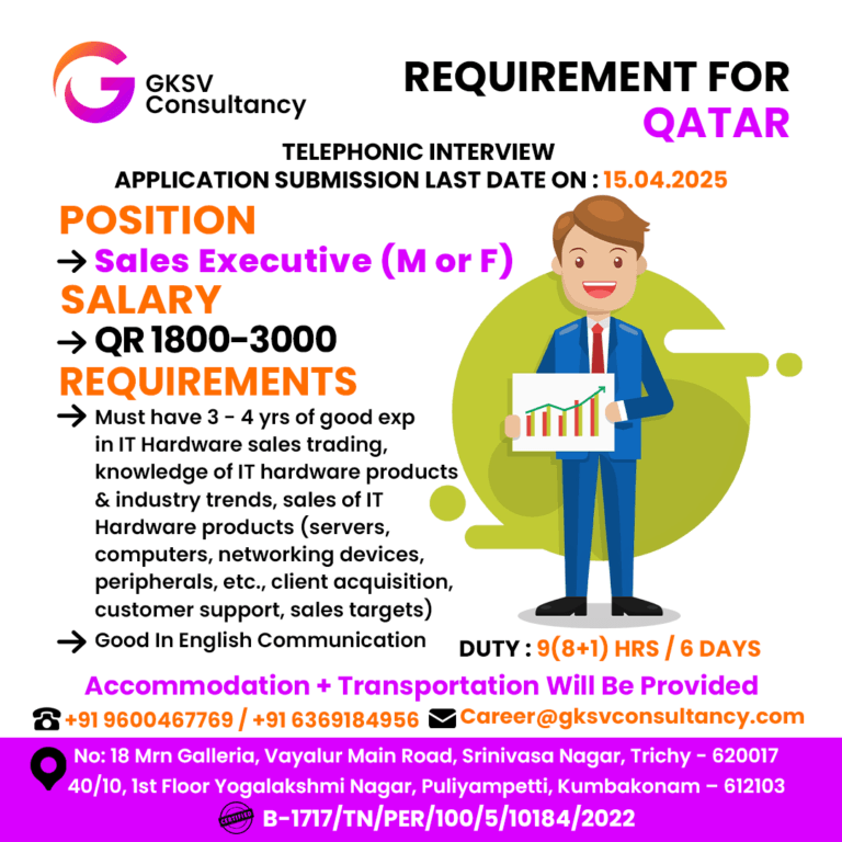 Urgent Hiring for Qatar