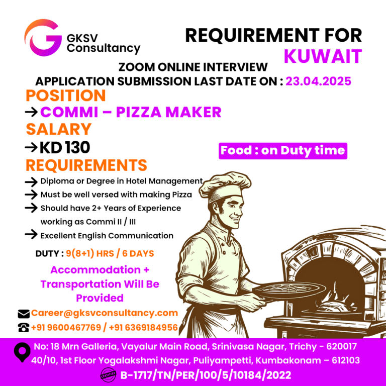 Urgent Hiring for Kuwait