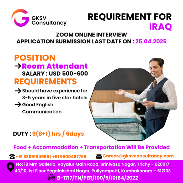 Urgent Hiring for iraq
