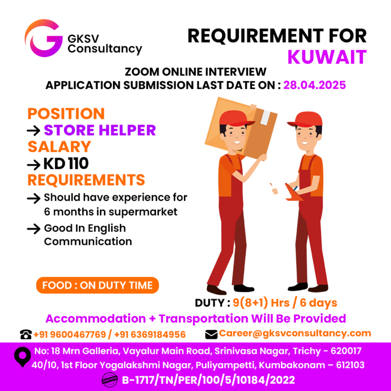 Urgent Hiring for Kuwait