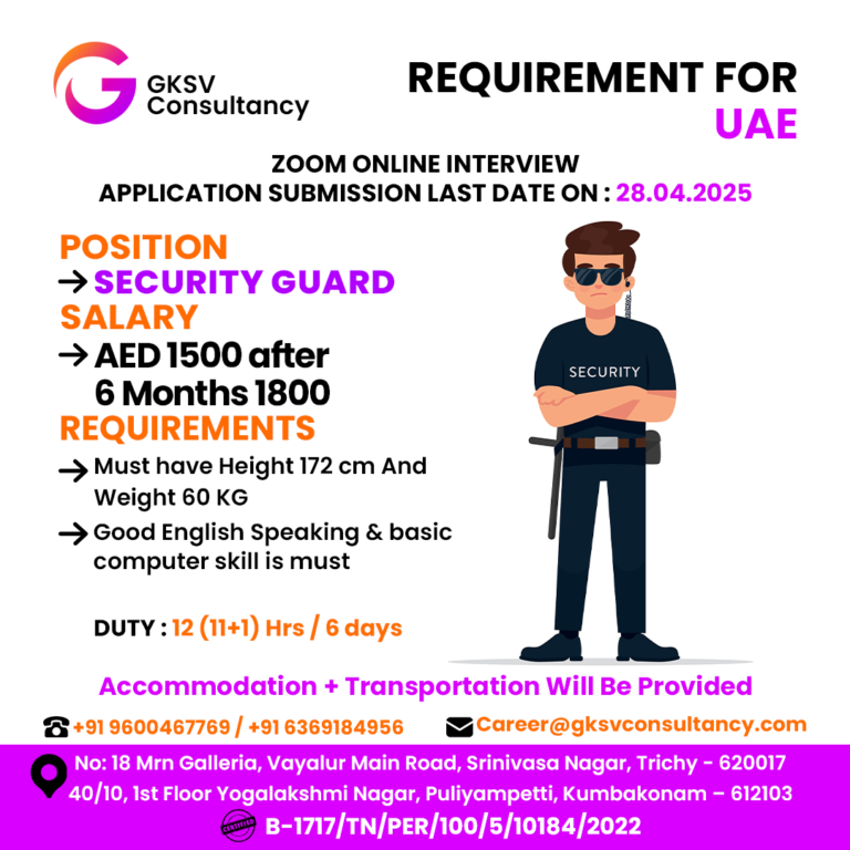 Urgent Hiring for UAE