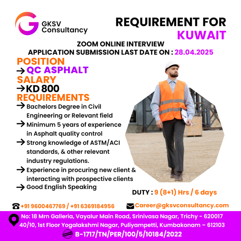 Urgent Hiring for Kuwait