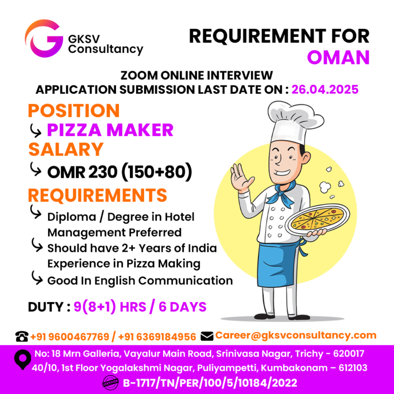 Urgent Hiring for Oman