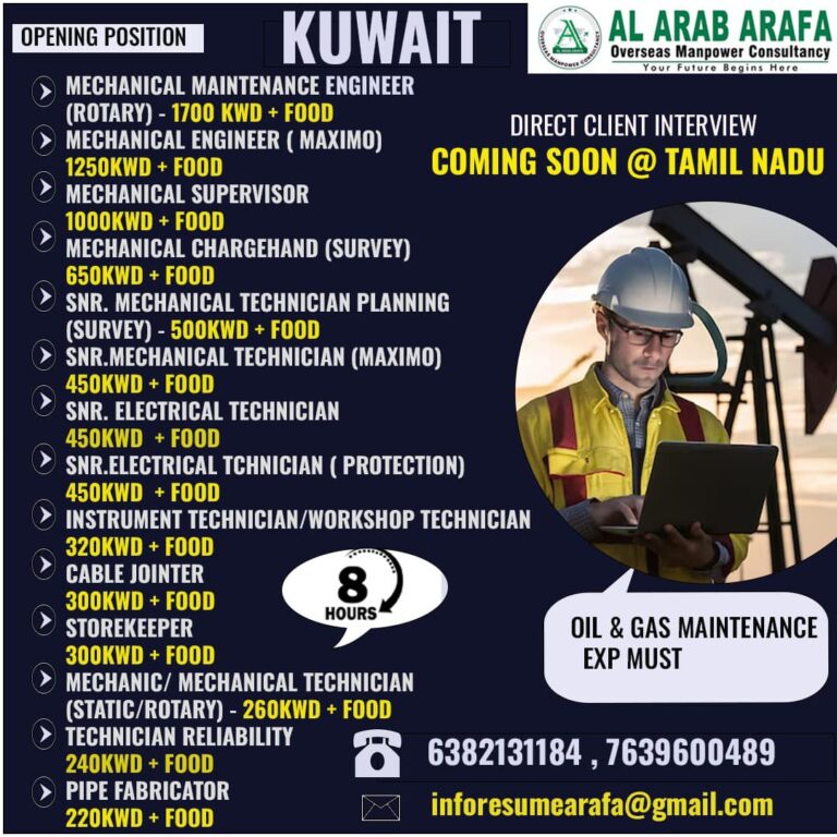 DIRECT CLIENT INTERVIEW COMING SOON @ TAMILNADU