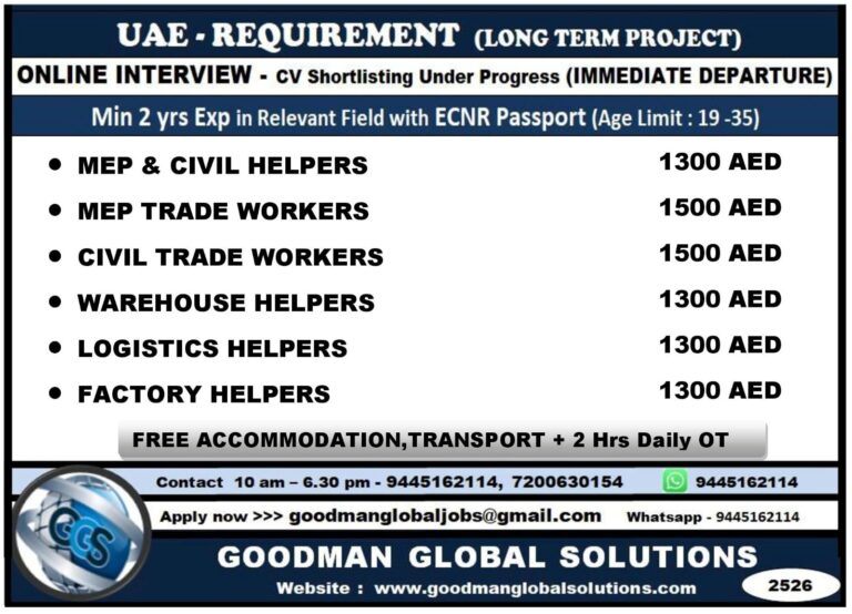 UAE-REQUIREMENT ( Long Term Project ) ONLINE INTERVIEW 8 UAE-REQUIREMENT ( Long Term Project ) ONLINE INTERVIEW
