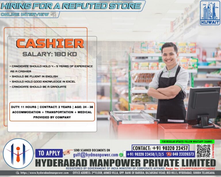 Urgent Hiring for A Reputed Store in Kuwait