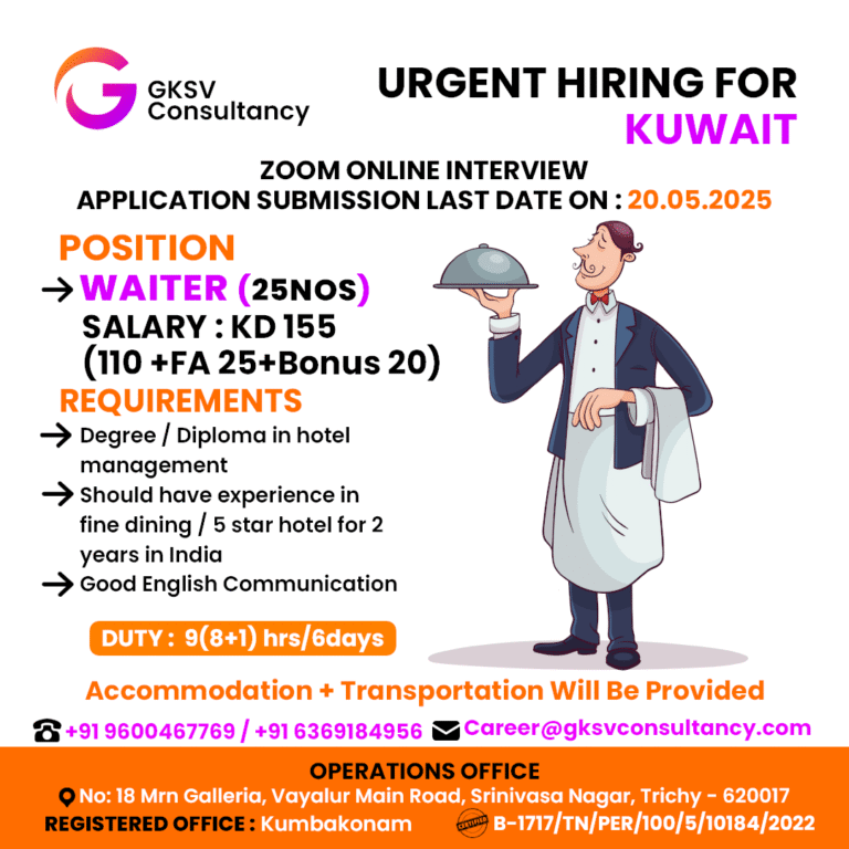 Urgent Hiring for Kuwait