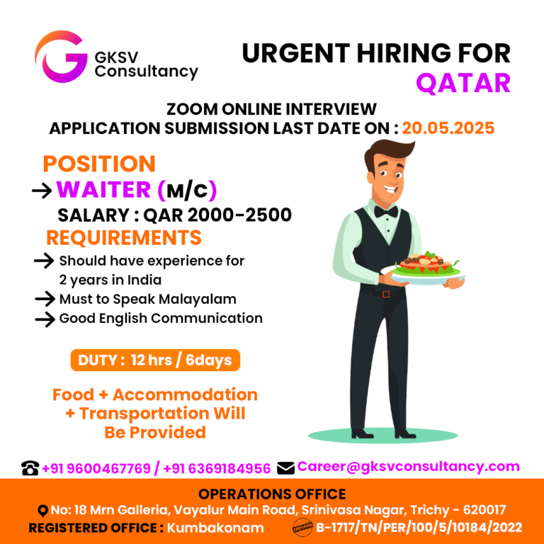 Urgent Hiring for Qatar