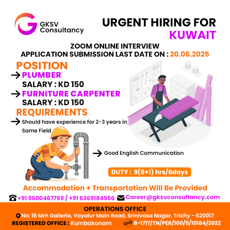 Urgent Hiring for Kuwait