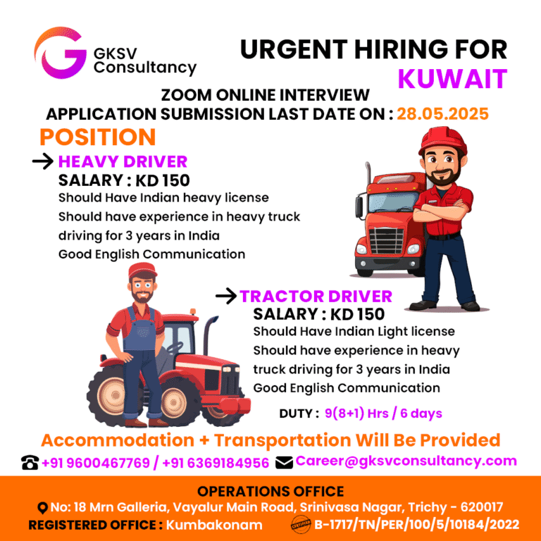 Urgent Hiring for Kuwait
