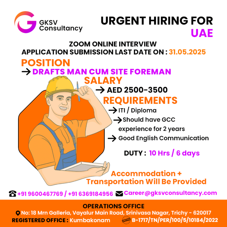 Urgent Hiring for UAE