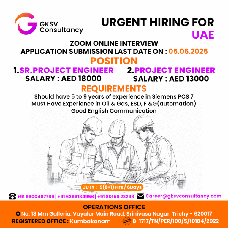 Urgent Hiring for UAE