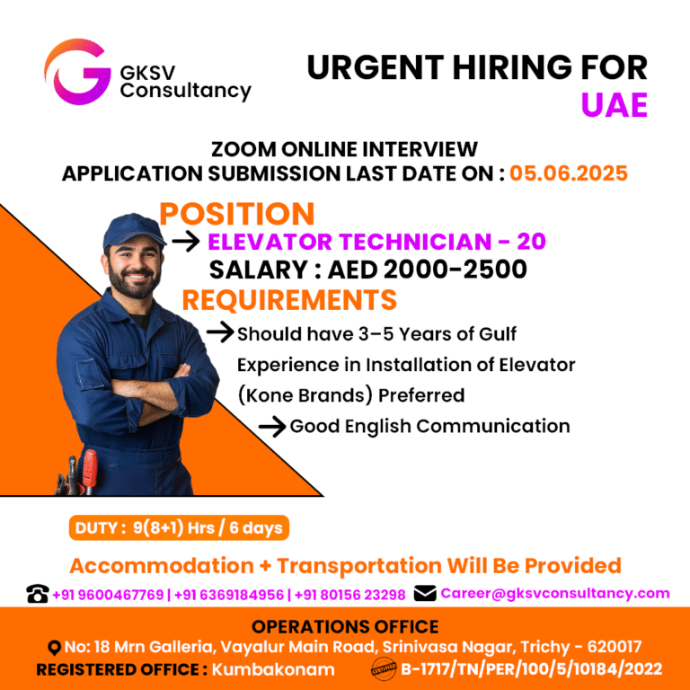 Urgent Hiring for UAE