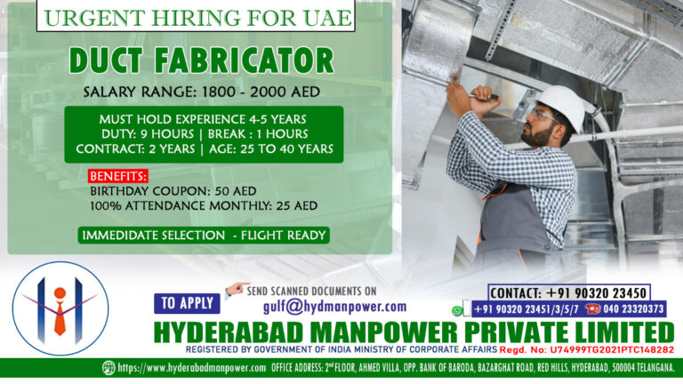 Urgent Hiring for A leading Fabrication Company of UAE 6 Urgent Hiring for A leading Fabrication Company of UAE