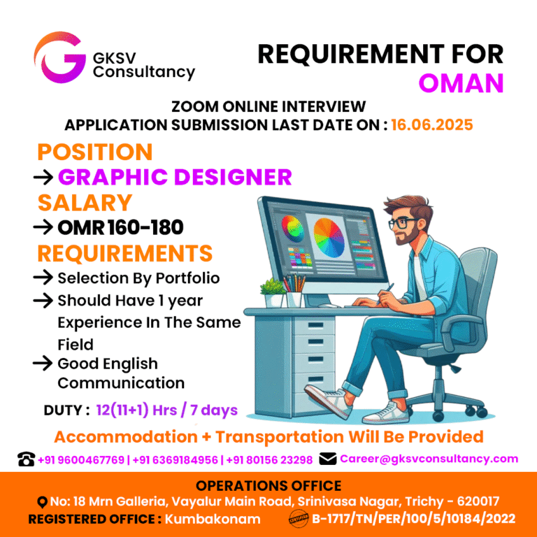 Urgent Hiring for Oman