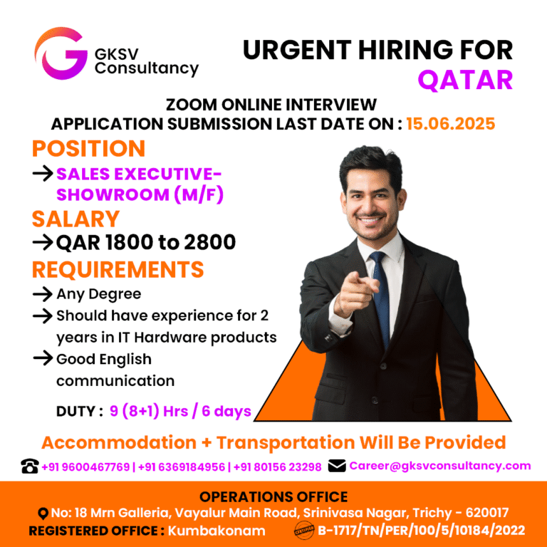 Urgent Hiring for Qatar