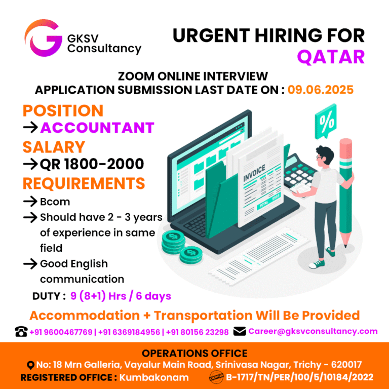 Urgent Hiring for Qatar