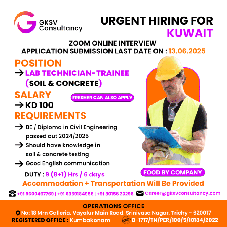 Urgent Hiring for Kuwait