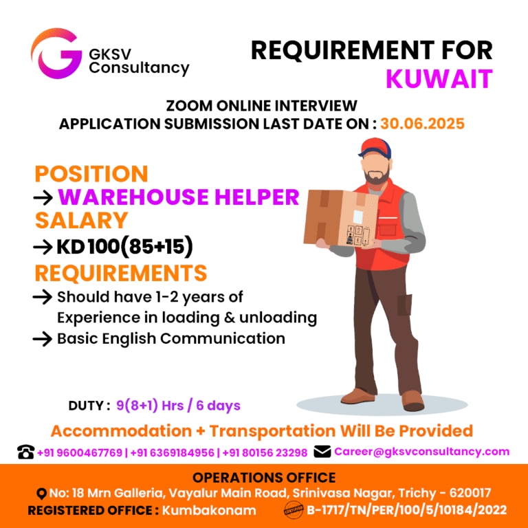 Urgent Hiring for Kuwait