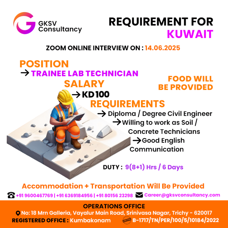 Urgent Hiring for Kuwait