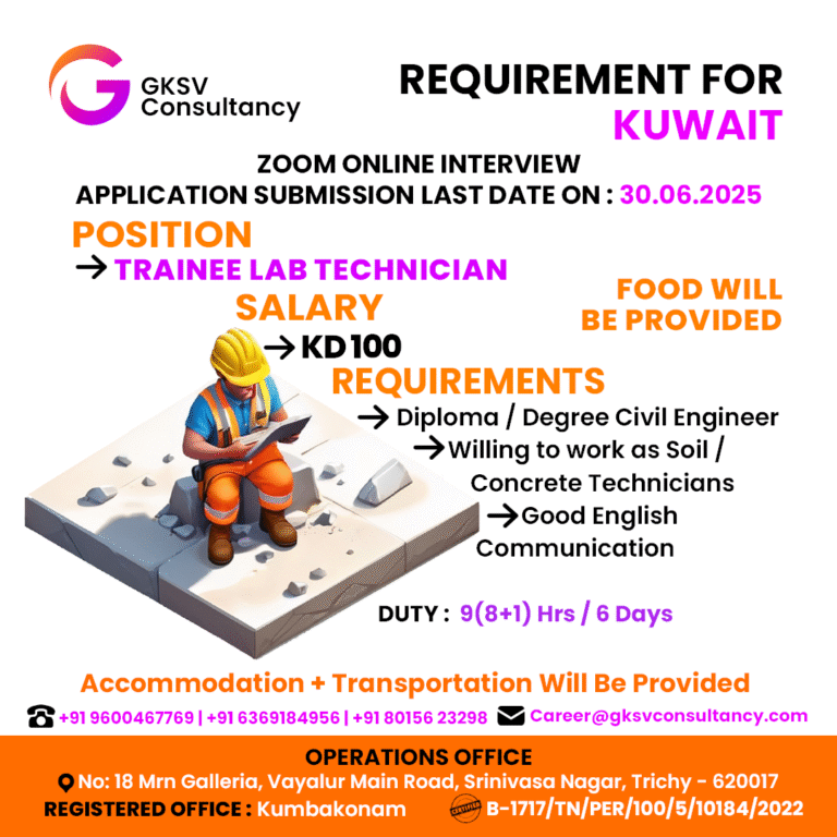 Urgent Hiring for Kuwait