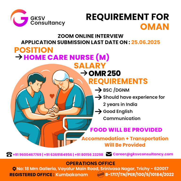 Urgent Hiring for Oman