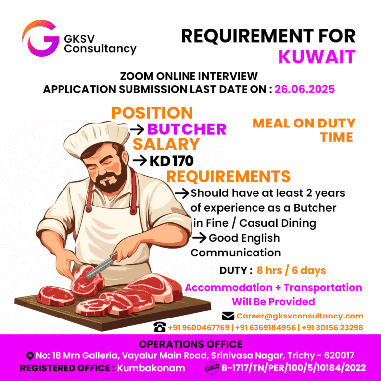 Urgent Hiring for Kuwait