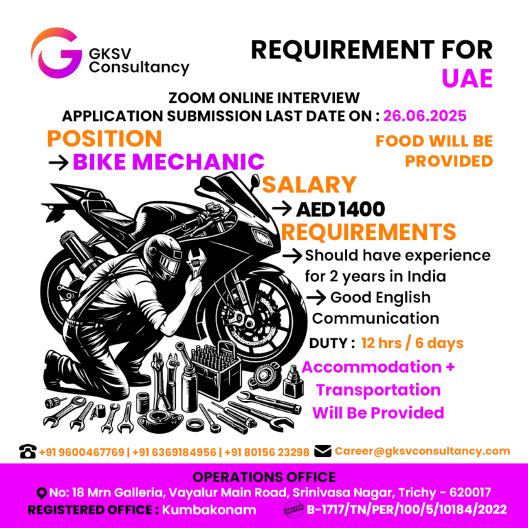 Urgent Hiring for UAE