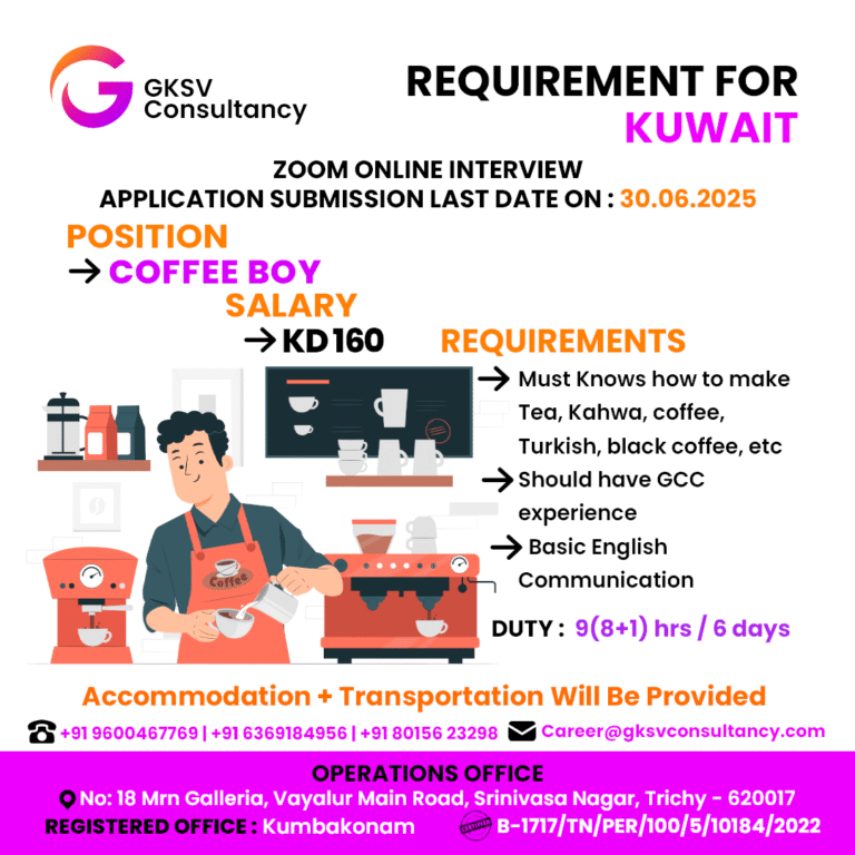 Urgent Hiring for Kuwait