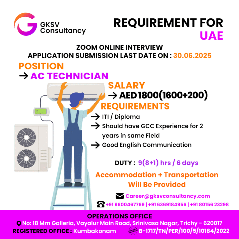 Urgent Hiring for UAE