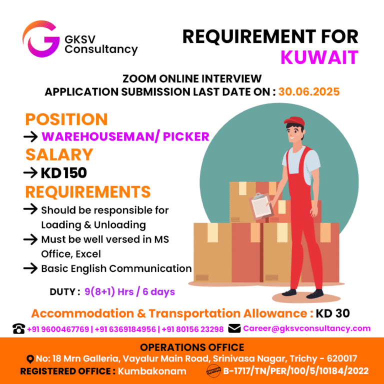 Urgent Hiring for Kuwait