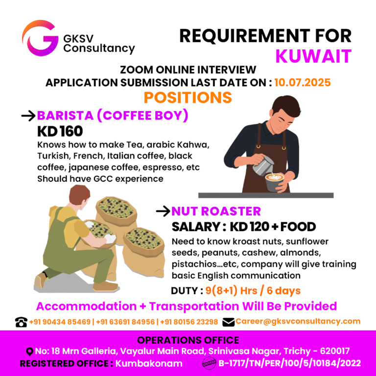 Urgent Hiring for Kuwait