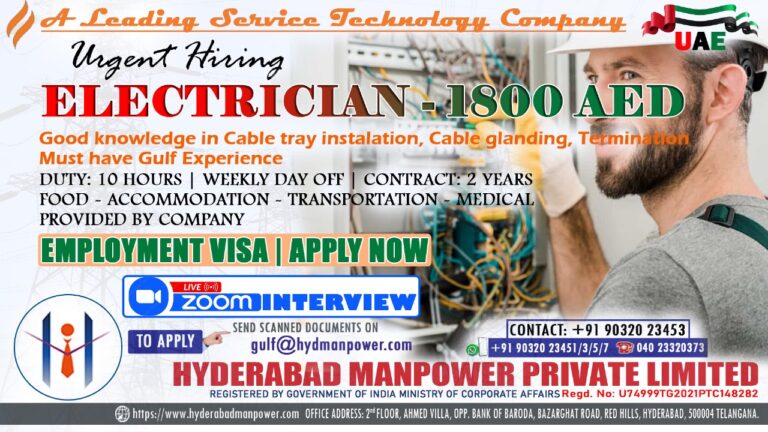 Urgent Hiring for A Leading Service Technology Company of UAE