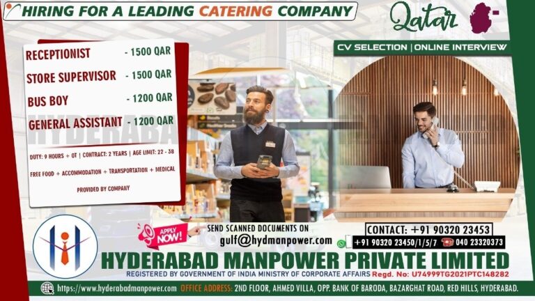 Urgent Hiring for A Leading Catering Company of Qatar 8 Urgent Hiring for A Leading Catering Company of Qatar