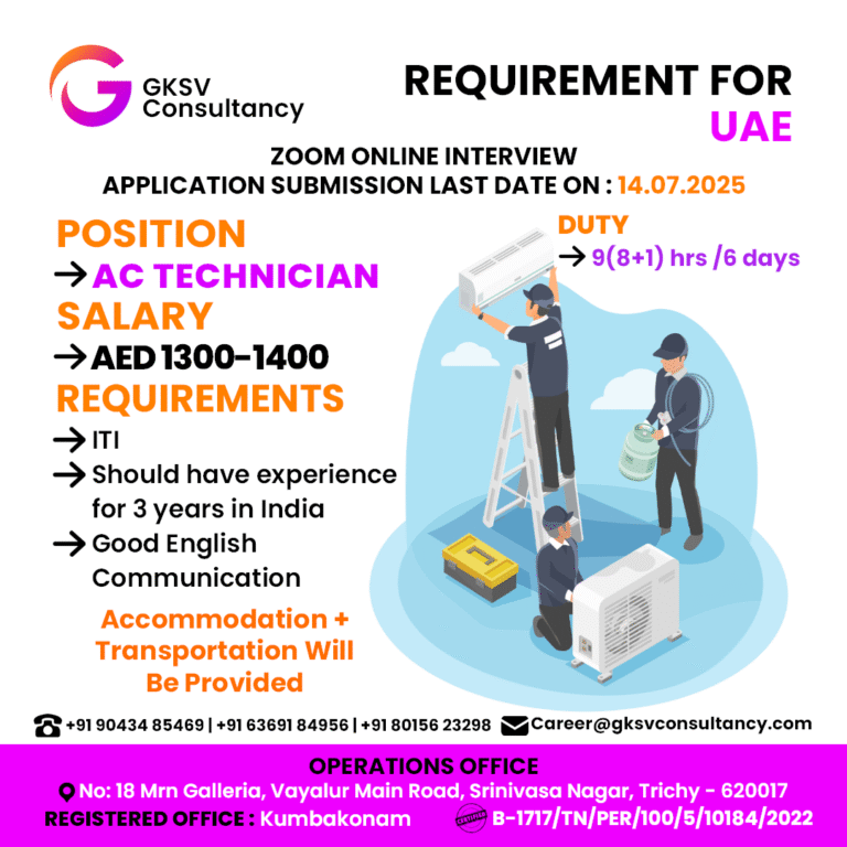 Urgent Hiring for UAE