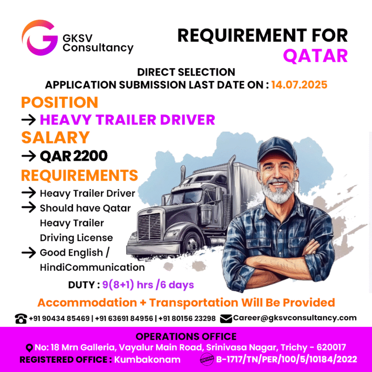 Urgent Hiring for Qatar