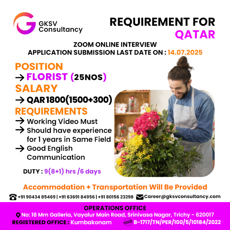 Urgent Hiring for Qatar