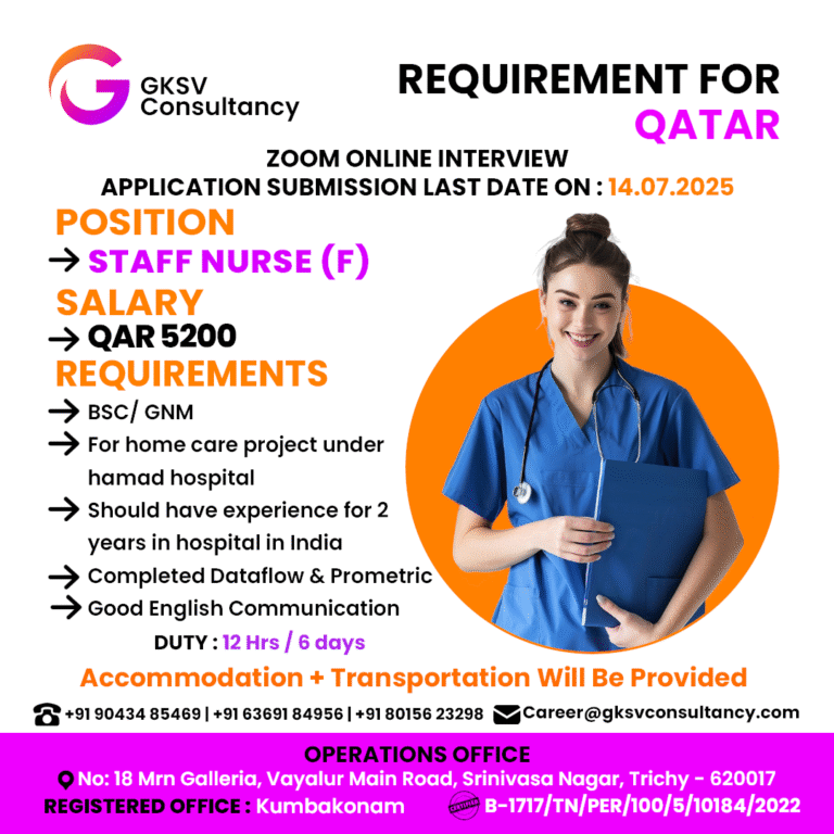 Urgent Hiring for Qatar