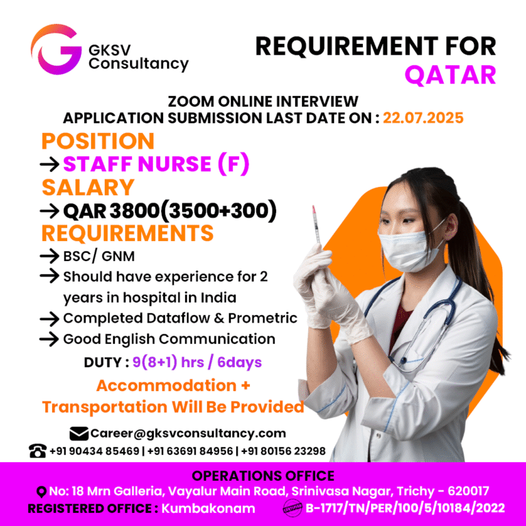 Urgent Hiring for Qatar