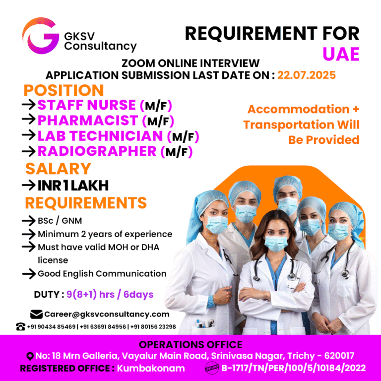 Urgent Hiring for UAE
