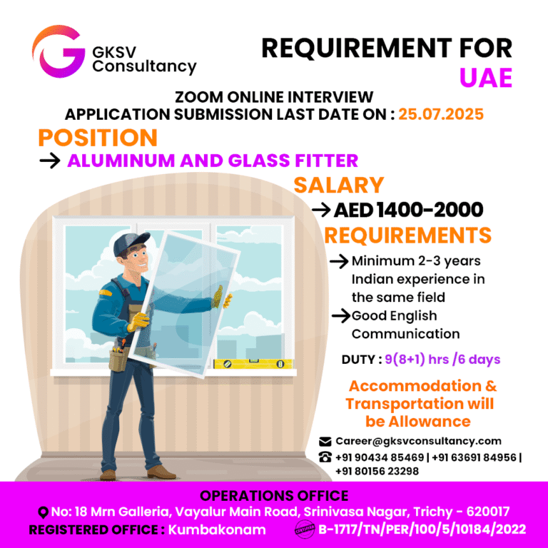 Urgent Hiring for UAE