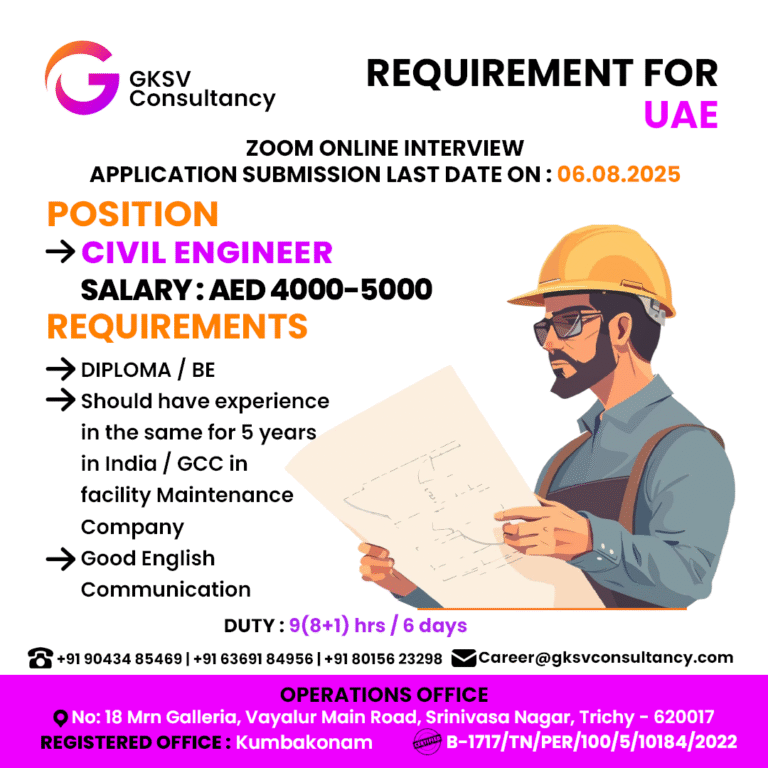Urgent Hiring for UAE