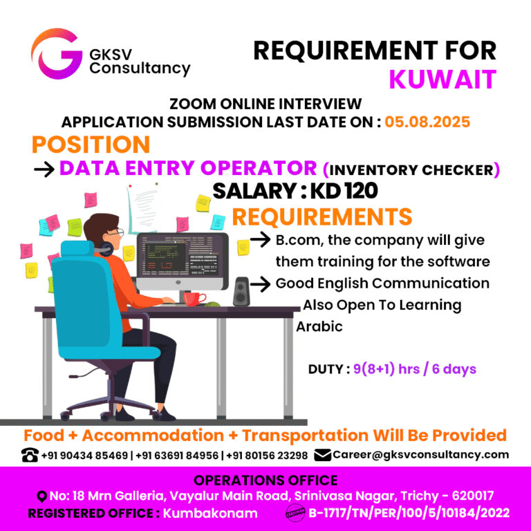 Urgent Hiring for Kuwait