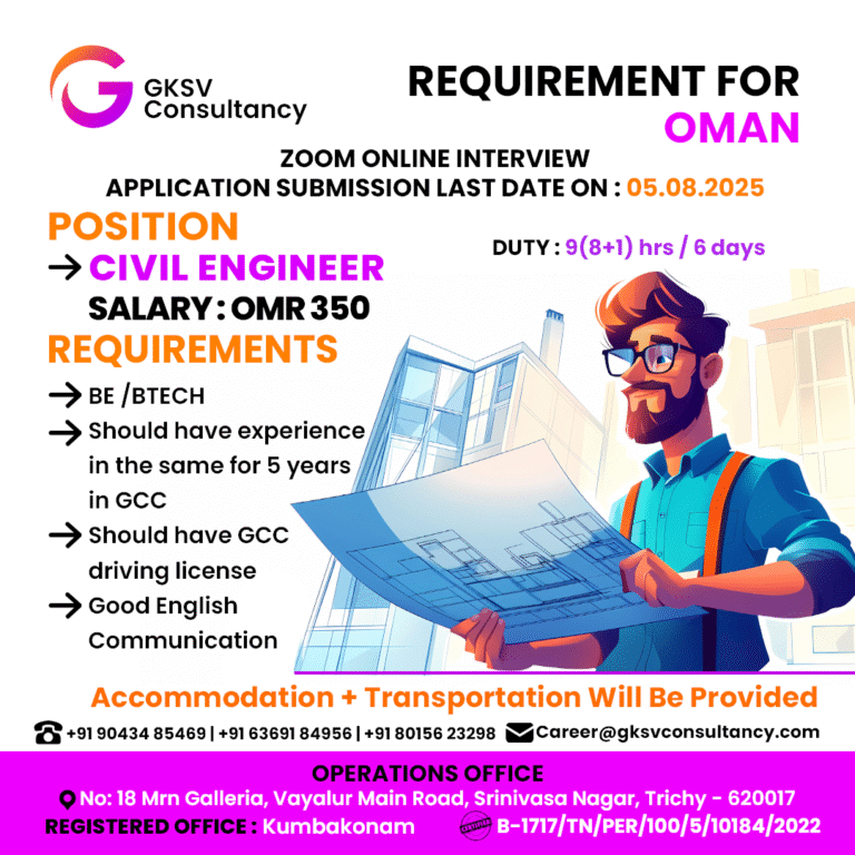 Urgent Hiring for Oman