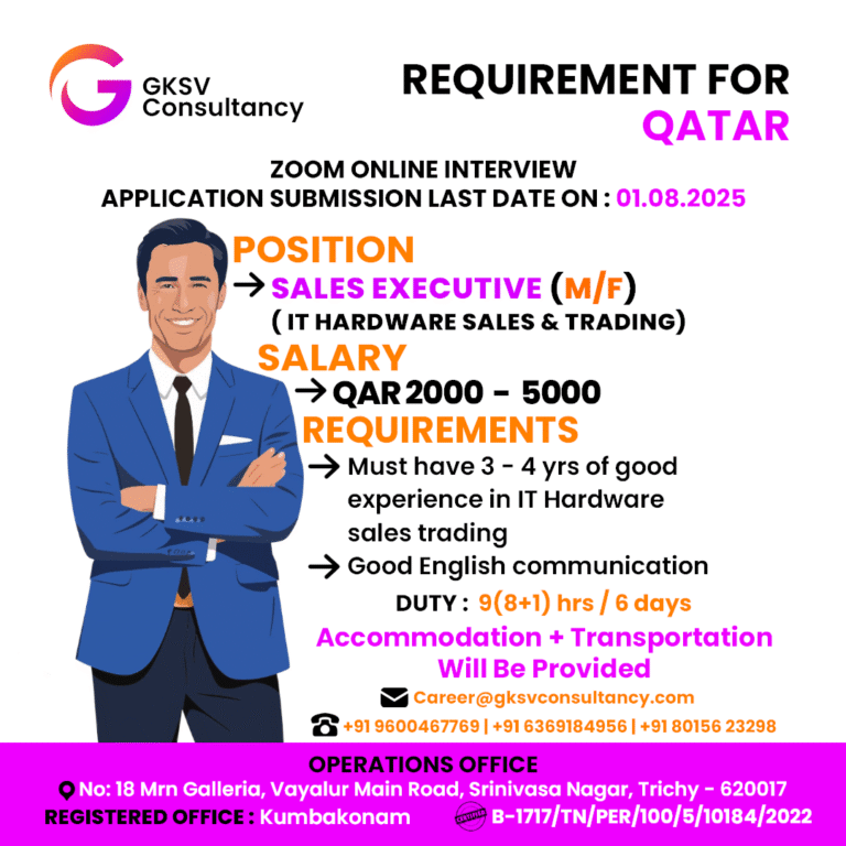 Urgent Hiring for Qatar